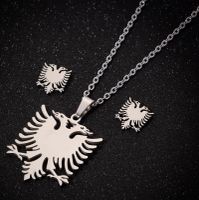 Fashion Eagle Stainless Steel Plating Earrings Necklace sku image 1