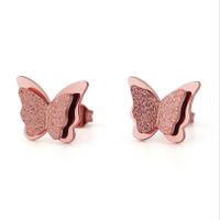1 Pair Simple Style Butterfly Stainless Steel Plating Ear Studs main image 2