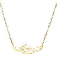 Titanium Steel Fashion Plating Notes Necklace sku image 8