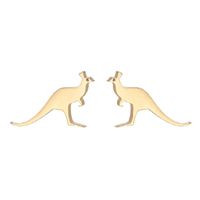 1 Pair Simple Style Animal Titanium Steel Plating Ear Studs main image 3