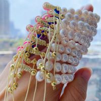 1 Piece Fashion Geometric Freshwater Pearl Soft Clay Handmade Bracelets main image 4