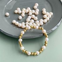 1 Pièce Mode Géométrique Perle D'eau Douce Placage Bracelets main image 1