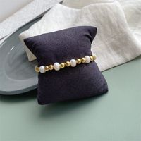 1 Pièce Mode Géométrique Perle D'eau Douce Placage Bracelets main image 4