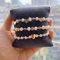 1 Piece Fashion Heart Shape Freshwater Pearl Handmade Bracelets main image 3