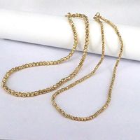 1 Piece Fashion Round Solid Color Copper Beaded Plating Necklace main image 2