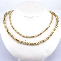 1 Piece Fashion Round Solid Color Copper Beaded Plating Necklace main image 1