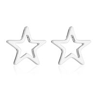 Fashion Pentagram Stainless Steel Plating Earrings Necklace main image 3