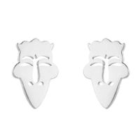 1 Pair Fashion Geometric Titanium Steel Plating Ear Studs sku image 1