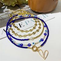 Einfacher Stil Herzform Kupfer Perlen Halskette Mit Anhänger main image 3