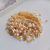 1 Piece Fashion Oval Freshwater Pearl Copper Knitting Bracelets main image 4