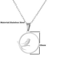 201 Stainless Steel 18K Gold Plated Simple Style Plating Moon Flower Necklace sku image 10
