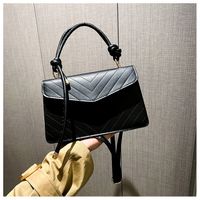 Women's Small All Seasons Pu Leather Solid Color Fashion Square Flip Cover Handbag sku image 1