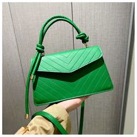 Women's Small All Seasons Pu Leather Solid Color Fashion Square Flip Cover Handbag sku image 3