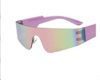 Fashion Punk Streetwear Pc Special-shaped Mirror Frameless Sports Sunglasses sku image 1