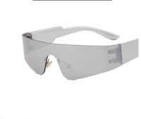 Fashion Punk Streetwear Pc Special-shaped Mirror Frameless Sports Sunglasses sku image 2