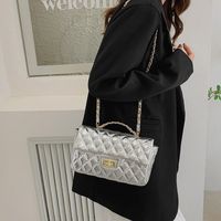 Women's Medium All Seasons Pu Leather Solid Color Fashion Square Lock Clasp Square Bag main image 2