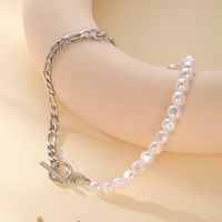 1 Piece Fashion Circle Alloy Pearl Women's Necklace main image 4