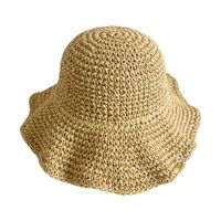 Women's Basic Solid Color Side Of Fungus Straw Hat main image 2