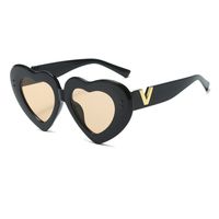 Fashion Multicolor Heart Shape Ac Cat Eye Full Frame Women's Sunglasses sku image 3