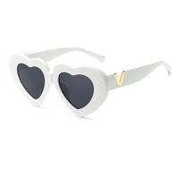 Fashion Multicolor Heart Shape Ac Cat Eye Full Frame Women's Sunglasses sku image 5
