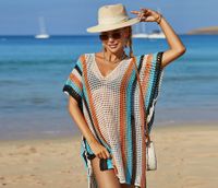 Women's Simple Style Color Block Mesh Cover Ups main image 4