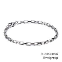 1 Piece Simple Style Geometric Titanium Steel Plating Bracelets sku image 3