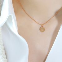 My Little Lucky Cape Love Wave Pattern Round Good Luck Clavicle Necklace Nihaojewelry Wholesale sku image 6