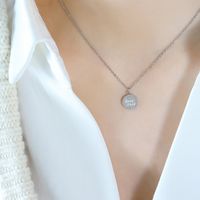 My Little Lucky Cape Love Wave Pattern Round Good Luck Clavicle Necklace Nihaojewelry Wholesale sku image 4