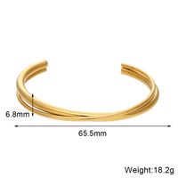 1 Piece Simple Style Solid Color Stainless Steel Plating Bangle main image 6