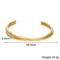 1 Piece Simple Style Solid Color Stainless Steel Plating Bangle sku image 2
