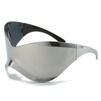Hip-hop Fashion Pc Special-shaped Mirror Full Frame Sports Sunglasses sku image 2