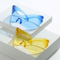 Hip-hop Fashion Pc Special-shaped Mirror Full Frame Sports Sunglasses main image 4