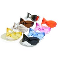Hip-hop Fashion Pc Special-shaped Mirror Full Frame Sports Sunglasses main image 5
