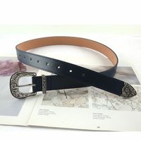 Simple Style Solid Color Pu Leather Alloy Grommet Eyelet Women's Leather Belts 1 Piece main image 4
