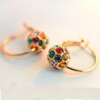 1 Pair Fashion Geometric Alloy Plating Artificial Gemstones Women's Earrings main image 4