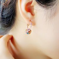 1 Pair Fashion Geometric Alloy Plating Artificial Gemstones Women's Earrings main image 3