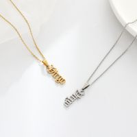 1 Piece Fashion Letter Stainless Steel Plating Pendant Necklace main image 3
