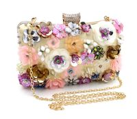 Polyester Flower Square Clutch Evening Bag main image 1