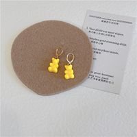 Cute Fashion Bear Bear Plastic Resin Resin Earrings main image 4