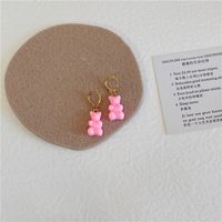 Cute Fashion Bear Bear Plastic Resin Resin Earrings sku image 4