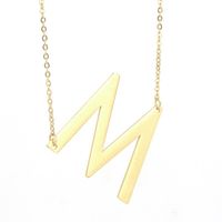 1 Piece Fashion Letter Stainless Steel Plating Necklace sku image 13