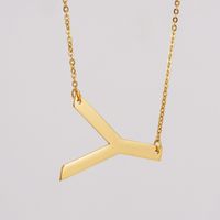 1 Piece Fashion Letter Stainless Steel Plating Necklace sku image 25