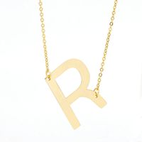 1 Piece Fashion Letter Stainless Steel Plating Necklace sku image 18