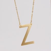 1 Piece Fashion Letter Stainless Steel Plating Necklace sku image 26
