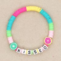 1 Piece Simple Style Letter Soft Clay Unisex Bracelets main image 3