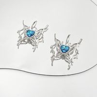 1 Piece 1 Pair Punk Butterfly Alloy Inlay Artificial Crystal Women's Pendant Necklace main image 6