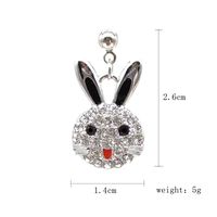 Cute Rabbit Alloy Plating Inlay Rhinestones Women's Earrings Necklace main image 3