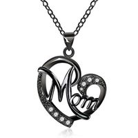 Mama Heart Shape Alloy Plating Rhinestones Mother's Day Women's Pendant Necklace main image 2