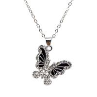 1 Pieza Señora Mariposa Aleación Enchapado Diamantes De Imitación Artificiales Mujeres Collar sku image 2