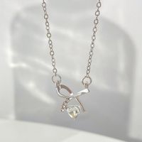 1 Piece Sweet Heart Shape Alloy Plating Artificial Rhinestones Women's Necklace main image 5